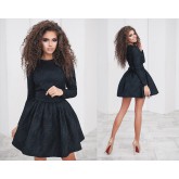 Шикарное платье с пышной юбкой из дорогого жаккарда