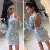 Новогоднее платье в пайетках