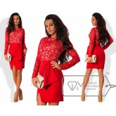 Праздничное платье с гипюром